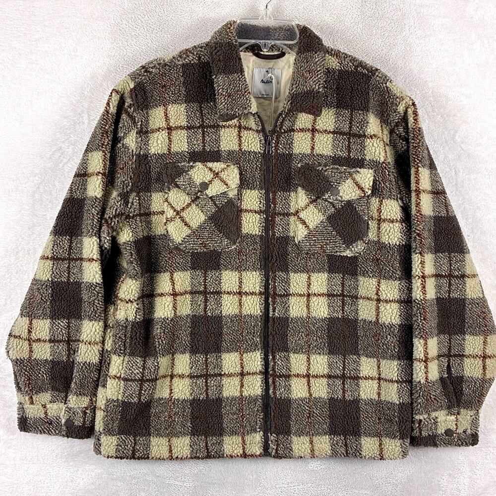 Katin Jacket Mens M Brown Plaid Anderson Sherpa Outdoors Hiking Preppy Huckberry